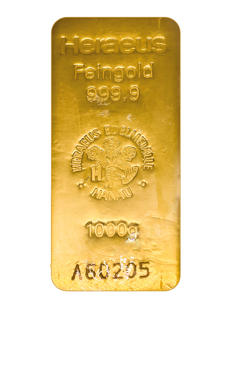 Investiční zlatý slitek z 24 karátového zlata 1000G-A-AH
